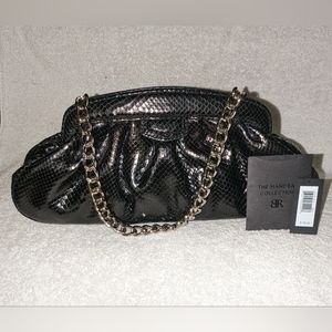 Banana Republic handbag collection snakeskin leather clutch handbag